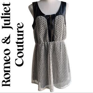 ROMEO & JULIET COUTURE sleeveless a-line dress, outside netting & black underlay
